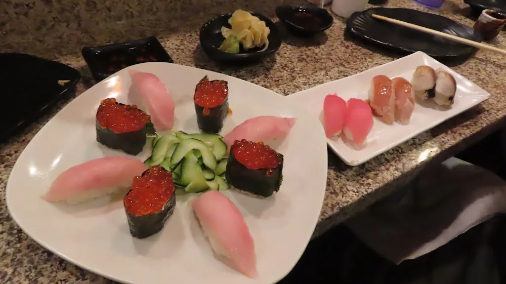 Nigiri Sushi with Cucumber Salad